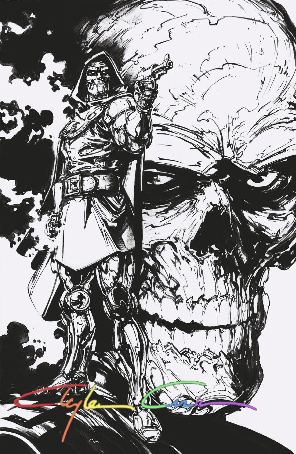 WASTELANDERS DOOM #1 RARE CLAYTON CRAIN SKETCH VARIANT INFINITY SIGNED WITH COA