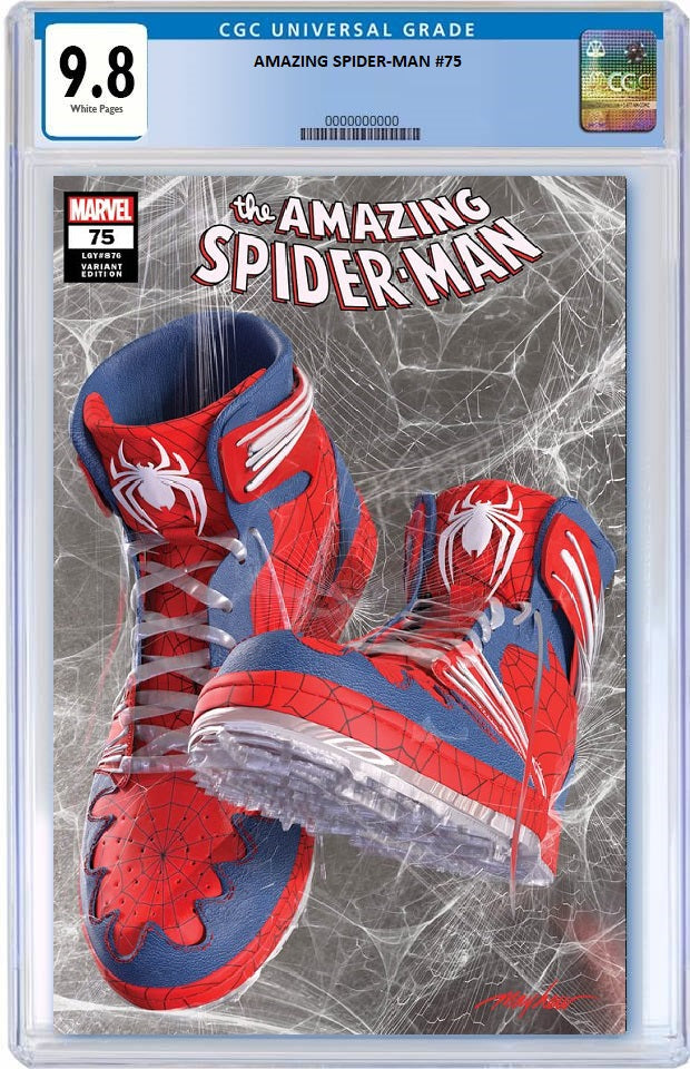 AMAZING SPIDER-MAN #75 MIKE MAYHEW SNEAKERHEAD TRADE DRESS VARIANT CGC 9.8 PREORDER