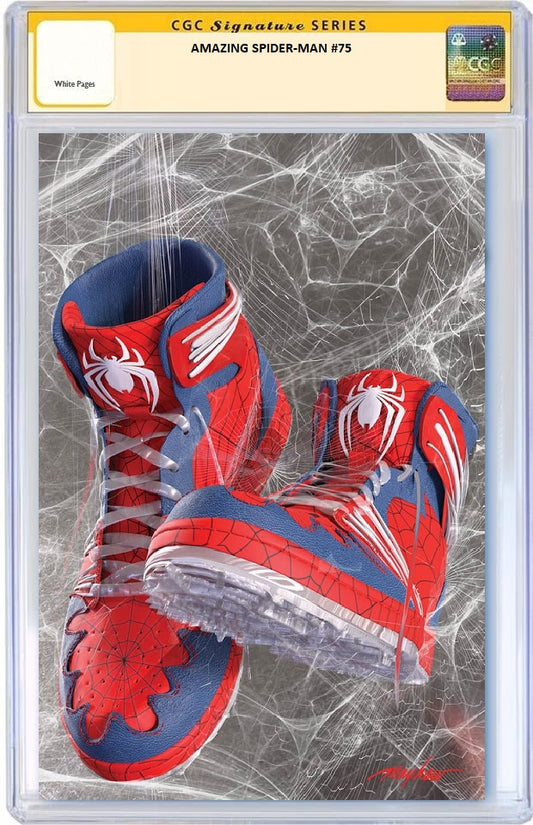 AMAZING SPIDER-MAN #75 MIKE MAYHEW SNEAKERHEAD VIRGIN VARIANT CGC SS PREORDER