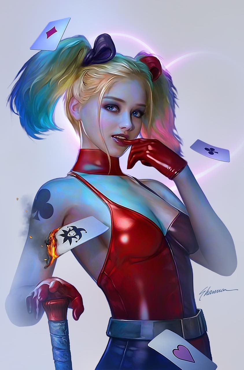 HARLEY QUINN #1 SHANNON MAER FAN EXPO WHITE VIRGIN VARIANT LIMITED TO 600