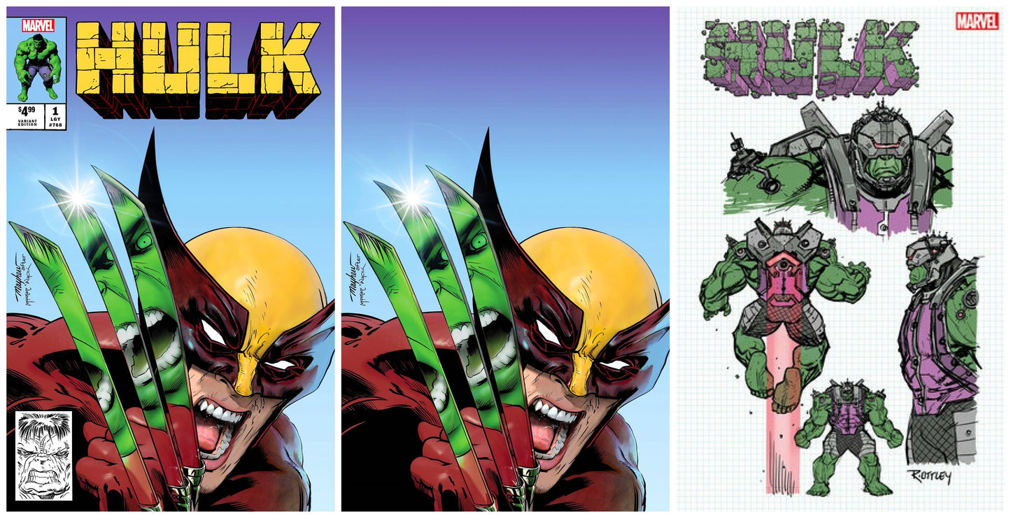 HULK #1 MIKE MAYHEW HOMAGE TRADE/VIRGIN VARIANT SET & 1:10 VARIANT