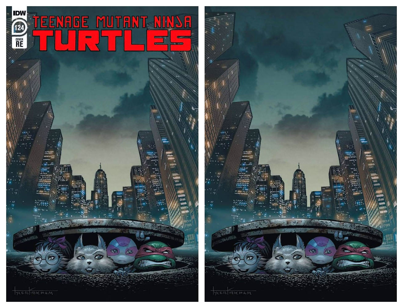 TMNT #124 TYLER KIRKHAM MOVIE HOMAGE TRADE/VIRGIN VARIANT SET LIMITED TO 750 SETS