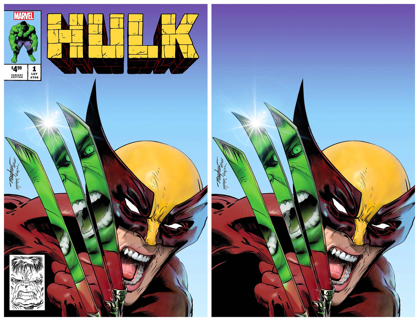 HULK #1 MIKE MAYHEW HOMAGE TRADE/VIRGIN VARIANT SET