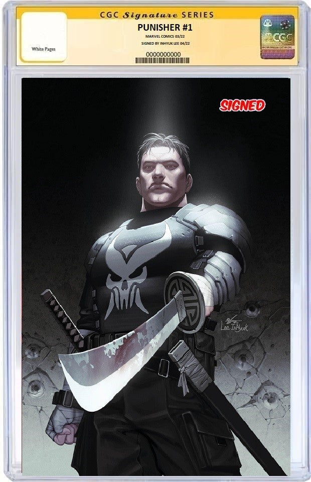 PUNISHER #1 INHYUK LEE VIRGIN VARIANT LIMITED TO 1000 CGC SS PREORDER
