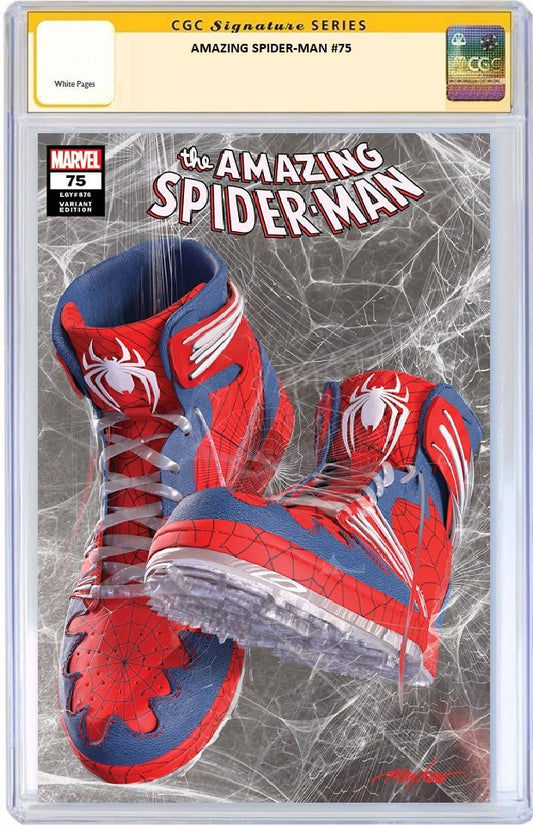 AMAZING SPIDER-MAN #75 MIKE MAYHEW SNEAKERHEAD TRADE DRESS VARIANT CGC SS PREORDER