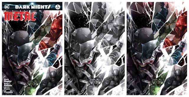 DARK NIGHTS METAL #6 FRANCESCO MATTINA TRADE DRESS/BW/VIRGIN VARIANT SET LIMITED TO 700
