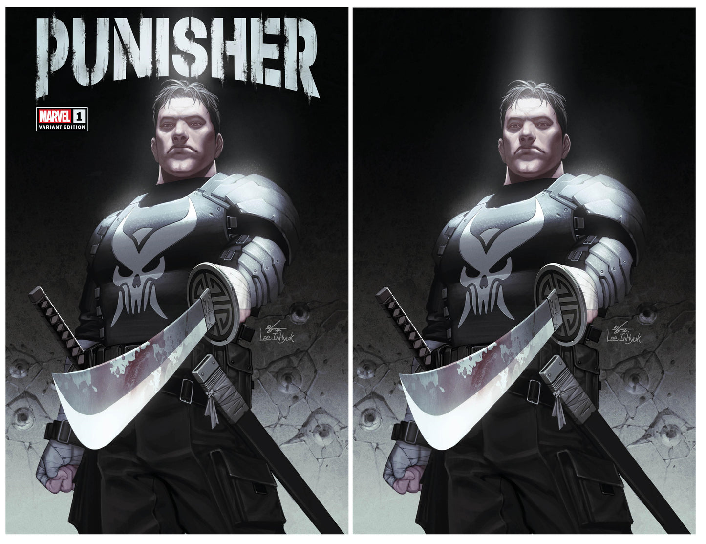 PUNISHER #1 INHYUK LEE TRADE/VIRGIN VARIANT SET LIMITED TO 1000 SETS