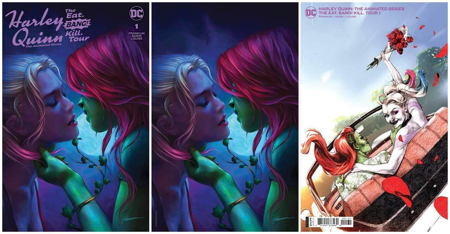 HARLEY QUINN THE EAT BANG KILL TOUR #1 SHANNON MAER TRADE DRESS/VIRGIN VARIANT SET LTD TO 800 SETS WITH COA & 1:25 VARIANT