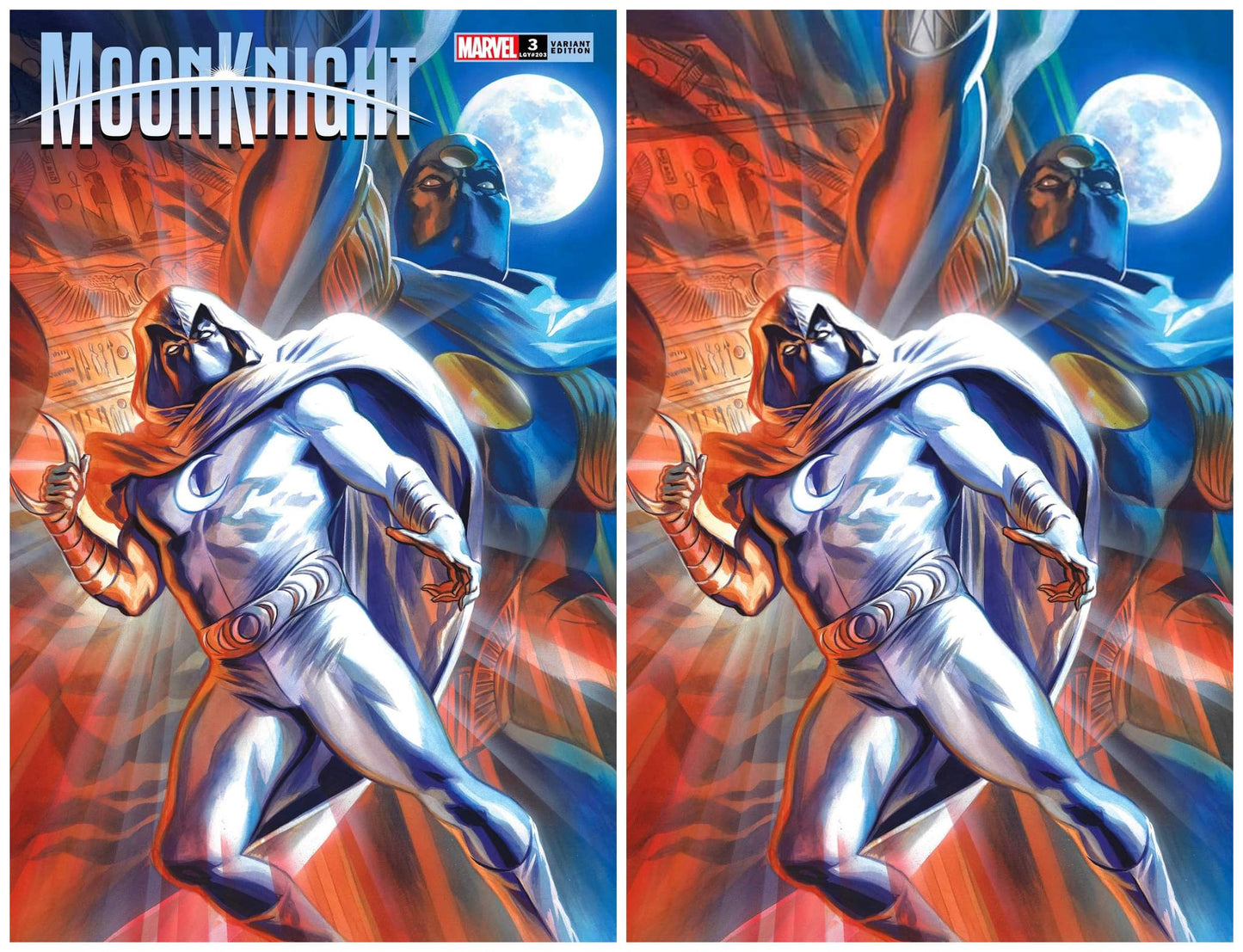 MOON KNIGHT #3 FELIPE MASSAFERA TRADE/VIRGIN VARIANT SET LIMITED TO 600 SETS WITH NUMBERED COA