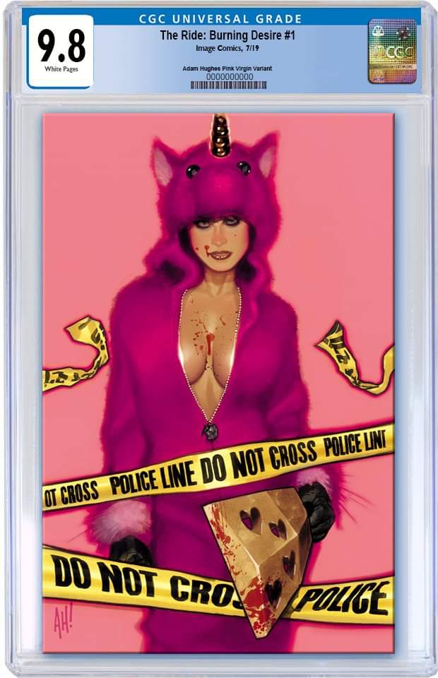 RIDE BURNING DESIRE #1 ADAM HUGHES PINK VIRGIN VARIANT LIMITED TO 500 COPIES CGC 9.8 PREORDER