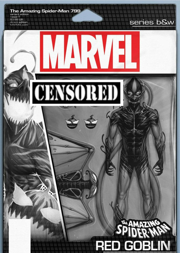AMAZING SPIDER-MAN #799 JOHN TYLER CHRISTOPHER RED GOBLIN B&W ACTION FIGURE VARIANT