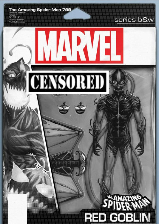AMAZING SPIDER-MAN #799 JOHN TYLER CHRISTOPHER RED GOBLIN B&W ACTION FIGURE VARIANT
