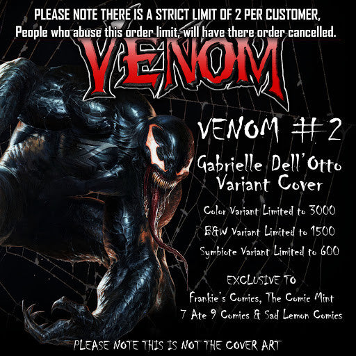 NOW VENOM #2 GABRIELE DELL’OTTO SYMBIOTE VARIANT SETS - Sad Lemon Comics