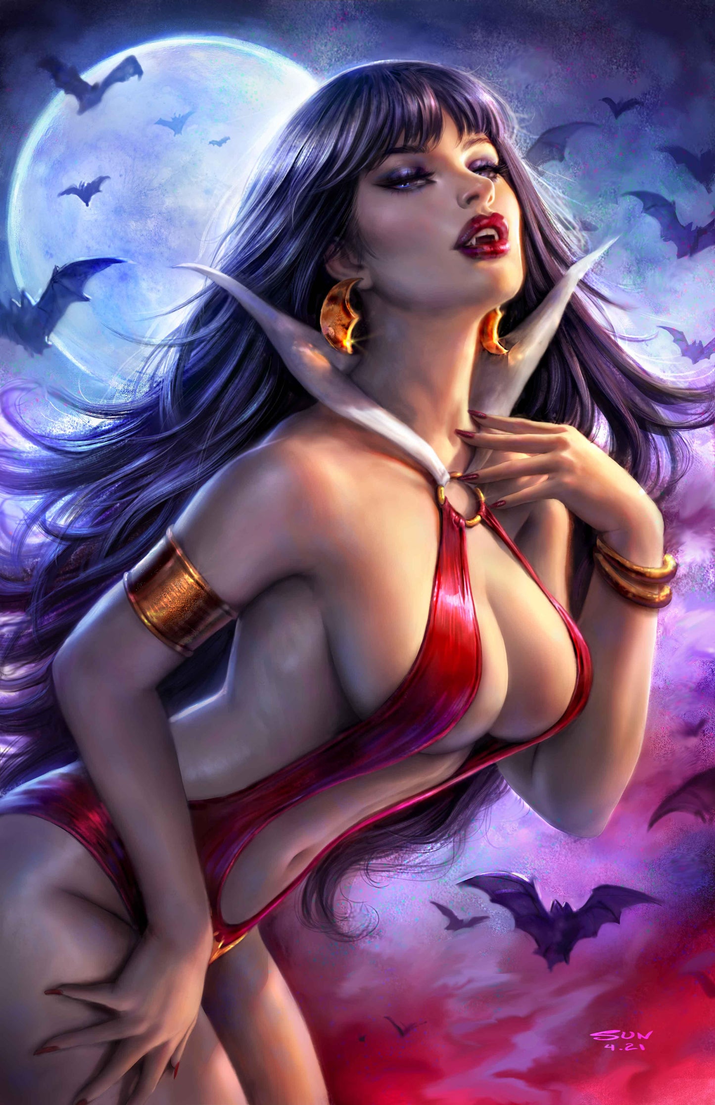 VAMPIRELLA #21 SUN KHAMUNAKI FOIL STAMPED VIRGIN VARIANT LIMITED TO 350 COPIES