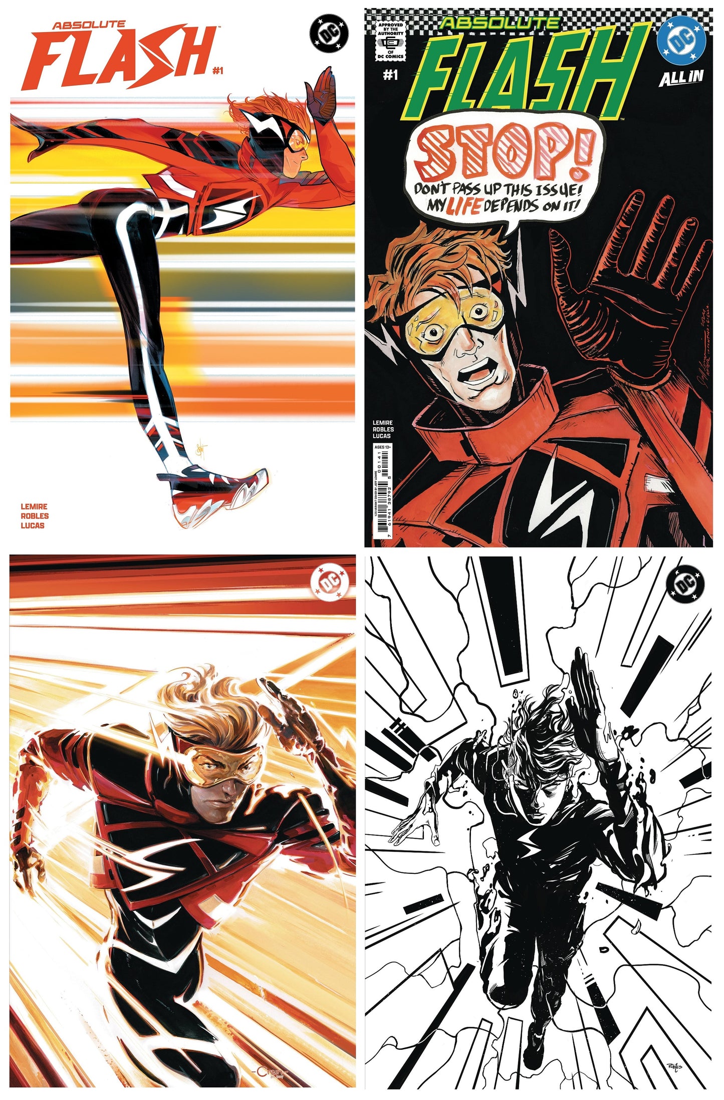 ABSOLUTE FLASH #1 OTTO SCHMIDT VARIANT LIMITED TO 800 COPIES + 1:25, 1:50 & 1:100 VARIANTS