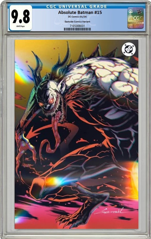 ABSOLUTE BATMAN #15 GODTAIL VIRGIN GOLD FOIL VARIANT LIMITED TO 2000 COPIES CGC 9.8 PREORDER - SAD LEMON COMICS