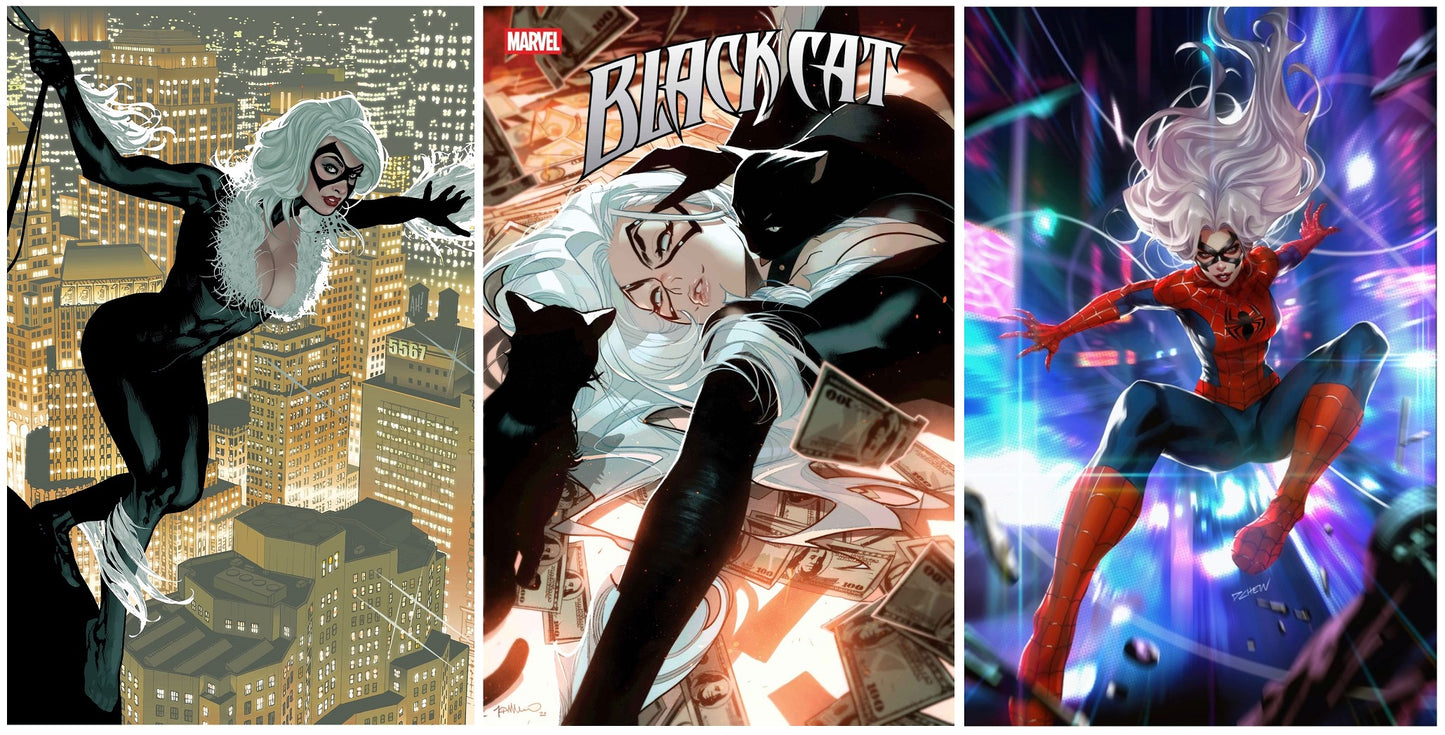 BLACK CAT #1 ADAM HUGHES VIRGIN VARIANT LIMITED TO 500 COPIES + 1:25 & 1:50 VARIANTS