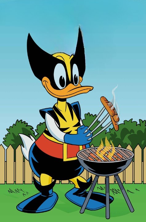 31/07/2024 WHAT IF...? DONALD DUCK BECAME WOLVERINE #1 1:50 PHIL NOTO DONALD DUCK WOLVERINE VIRGIN VARIANT