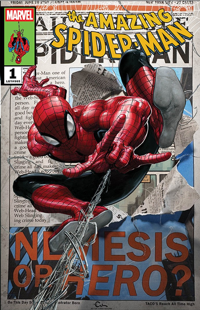 AMAZING SPIDER-MAN #1 CLAYTON CRAIN VARIANT LIMITED TO 888 COPIES WITH  COA
