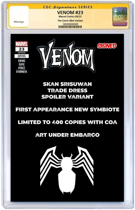 VENOM #23 SKAN SRISUWAN SPOILER VARIANT LIMITED TO 400 COPIES WITH NUMBRED COA CGC SS PREORDER