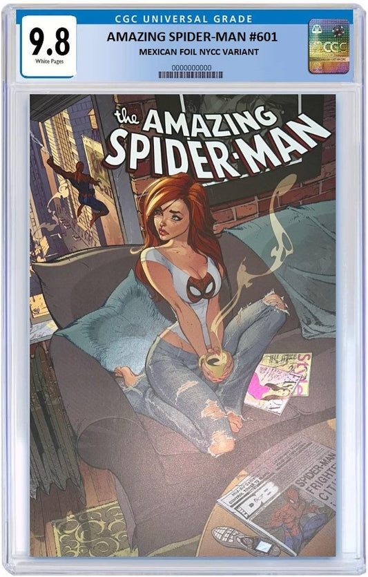 AMAZING SPIDER-MAN #601 J SCOTT CAMPBELL NYCC 2023 FOIL VARIANT LIMITED TO 1000 COPIES CGC 9.8 PREORDER