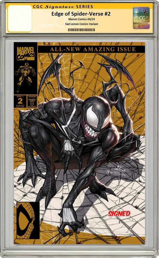 EDGE OF SPIDER-VERSE #2 INHYUK LEE GOLD HOMAGE VARIANT LIMITED TO 800 COPIES WITH NUMBERED COA CGC SS PREORDER