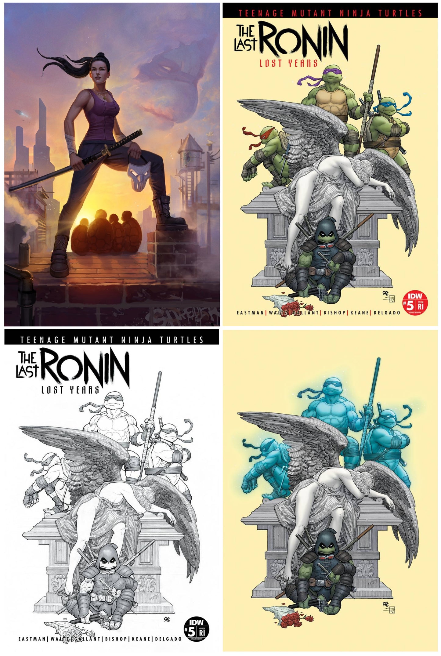 TMNT LAST RONIN LOST YEARS #5 AARON BARTLING VARIANT LIMITED TO 777 COPIES WITH NUMBERED COA + 1:25, 1:50 & 1:100 FRANK CHO VARAINTS
