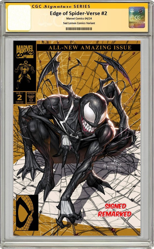 EDGE OF SPIDER-VERSE #2 INHYUK LEE GOLD HOMAGE VARIANT LIMITED TO 800 COPIES WITH NUMBERED COA CGC REMARK PREORDER