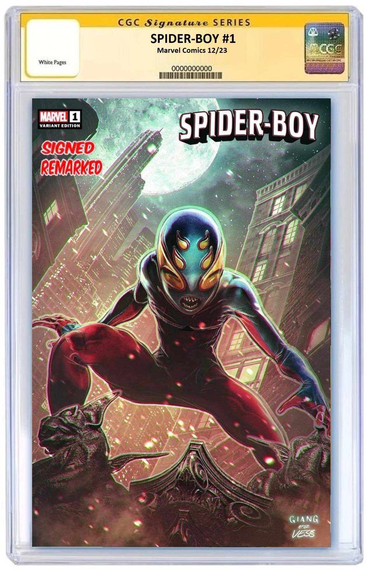 SPIDER-BOY #1 JOHN GIANG VARIANT LIMITED TO 1200 COPIES WITH NUMBERED COA CGC REMARK PREORDER