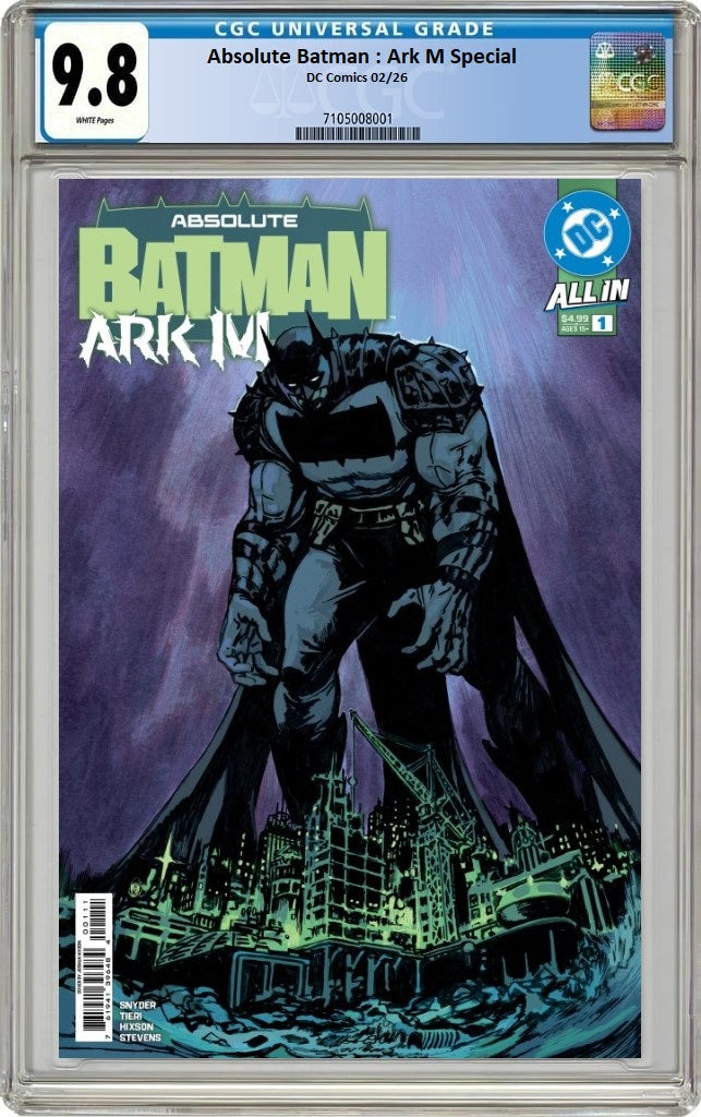 ABSOLUTE BATMAN ARK-M SPECIAL #1 (ONE SHOT) CVR A JOSHUA HIXSON CGC 9.8 PREORDER