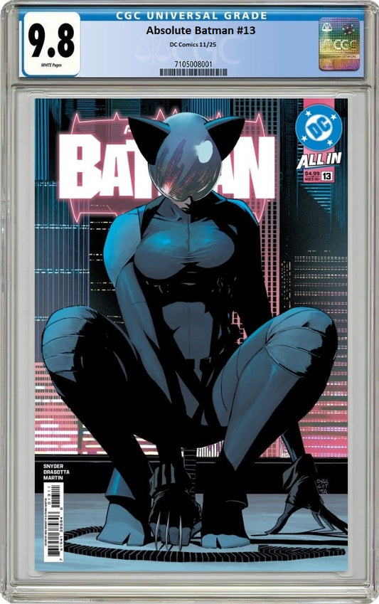 08/10/2025 ABSOLUTE BATMAN #13 CVR A NICK DRAGOTTA CGC 9.8 PREORDER