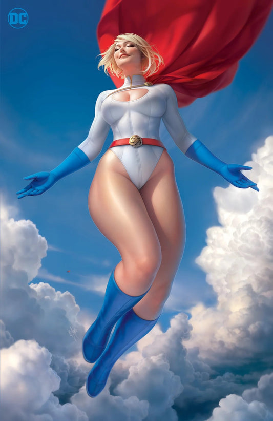 POWER GIRL #1 WARREN LOUW CLASSIC COSTUME EXCLUSIVE VIRGIN VARIANT LIMITED TO 1000 COPIES