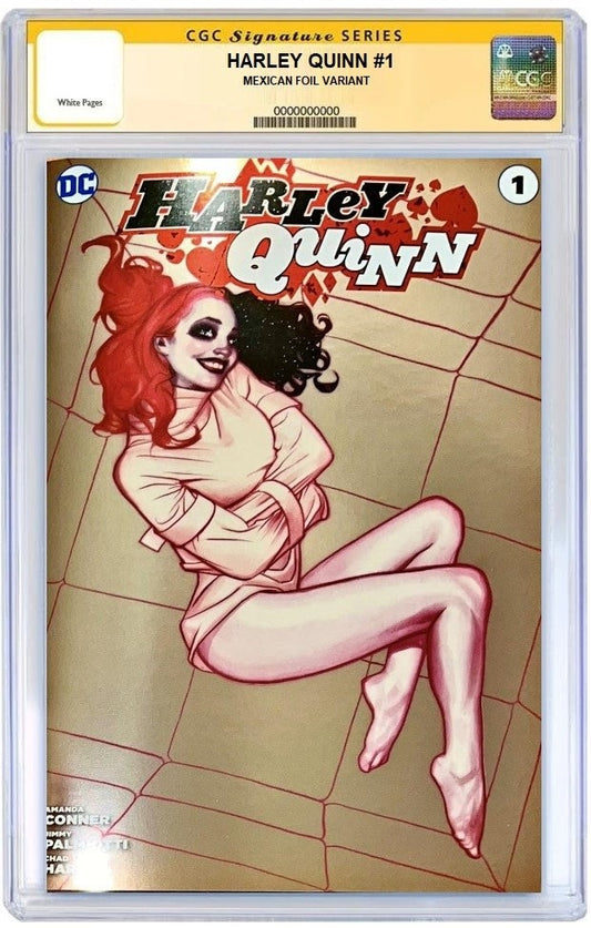 HARLEY QUINN #1 ADAM HUGHES LA MOLE GOLD FOIL VARIANT LIMITED TO 1000 COPIES WITH NUMBERED COA CGC SS 9.6