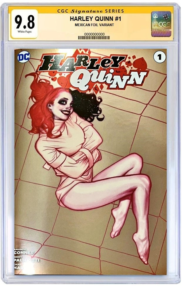 HARLEY QUINN #1 ADAM HUGHES LA MOLE GOLD FOIL VARIANT LIMITED TO 1000 COPIES WITH NUMBERED COA CGC SS 9.8