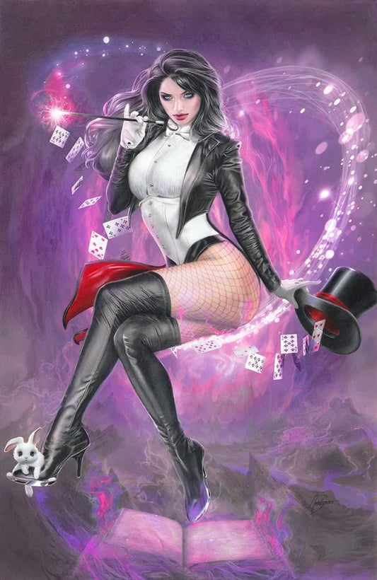 KNIGHT TERRORS ZATANNA #1 NATALI SANDERS FOIL VIRGIN VARIANT LIMITED TO 1000 COPIES