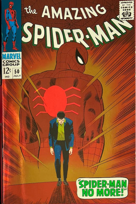 AMAZING SPIDER-MAN #50 'SPIDER-MAN NO MORE' JOHN ROMITA FOIL VARIANT LIMITED TO 1000 COPIES