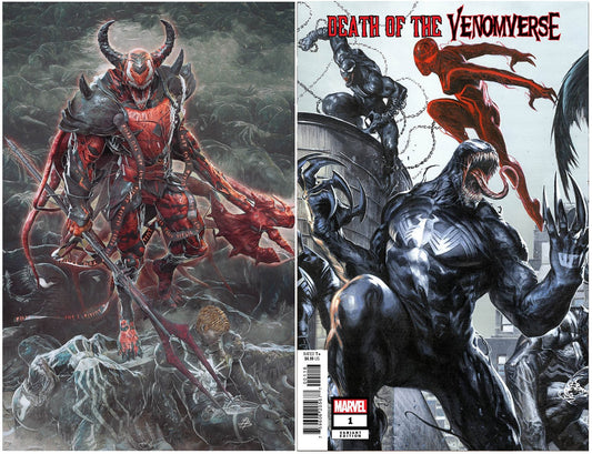 DEATH OF THE VENOMVERSE #1 BJORN BARENDS VIRGIN VARAINT LIMITED TO 500 COPIES WITH NUMBERED COA + 1:10 DELL'OTTO CONNECTING VARIANT