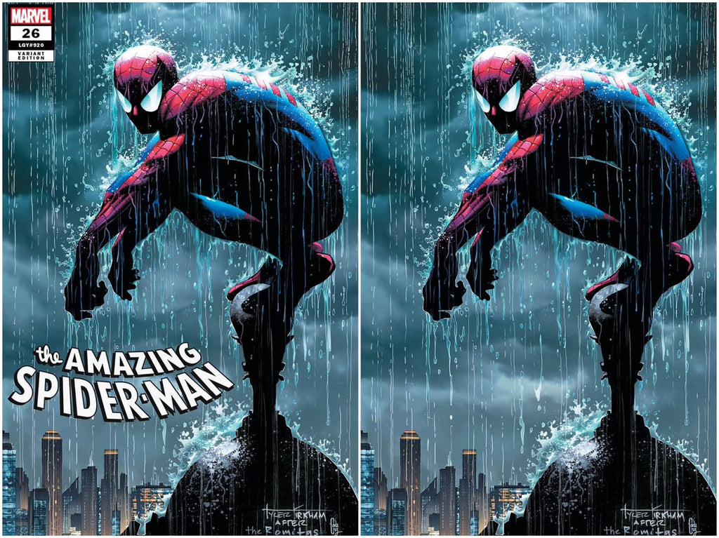 AMAZING SPIDER-MAN #26 TYLER KIRKHAM TRADE/VIRGIN VARIANT SET LIMITED TO 600 SETS WITH NUMBERED COA