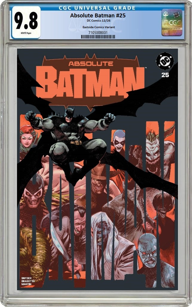 ABSOLUTE BATMAN #25 RAFA SANDOVAL TRADE DRESS VARIANT LIMITED TO 1000 COPIES CGC 9.8 PREORDER