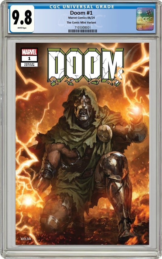 DOOM #1 SUPER RARE SKAN HOMAGE VARIANT LIMITED TO ONLY 300 COPIES WITH NUMBERED COA CGC 9.8 PREORDER