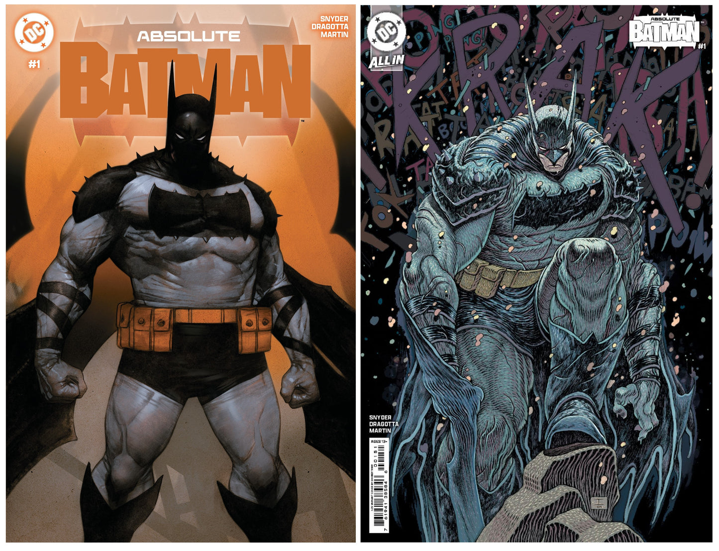 ABSOLUTE BATMAN #1 BEN OLIVER SPOT FOIL VARIANT LIMITED TO 800 COPIES + 1:25 VARIANT