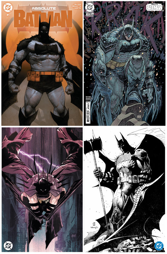 ABSOLUTE BATMAN #1 BEN OLIVER SPOT FOIL VARIANT LIMITED TO 800 COPIES + 1:25, 1:50 & 1:100 VARIANTS