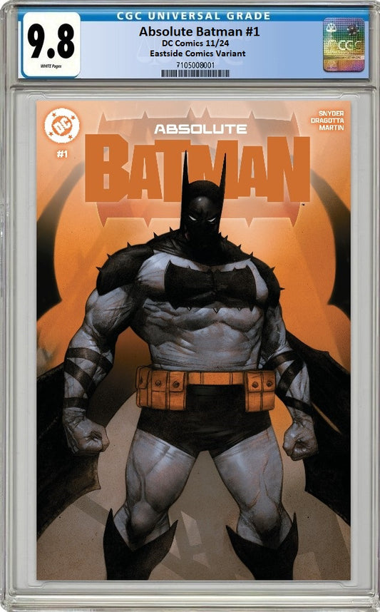ABSOLUTE BATMAN #1 BEN OLIVER SPOT FOIL VARIANT LIMITED TO 800 COPIES CGC 9.8 PREORDER