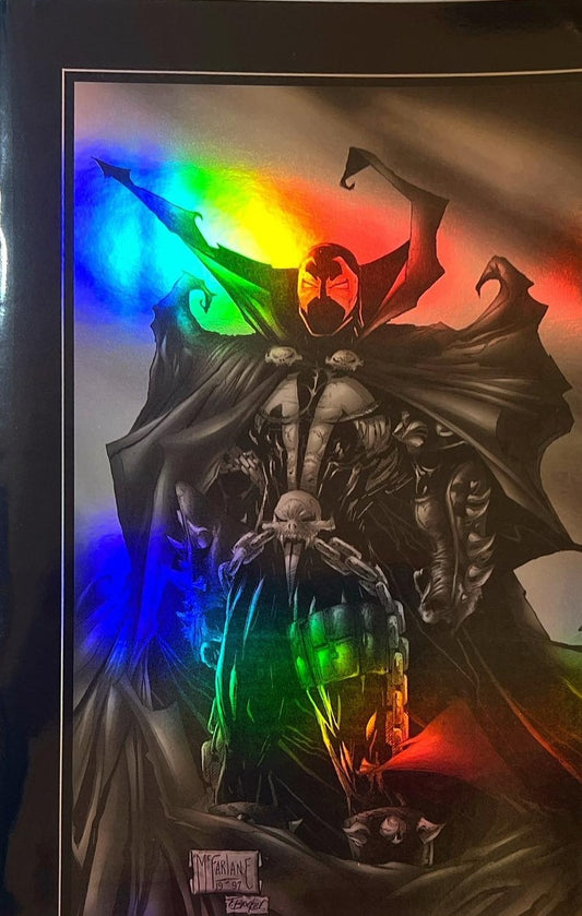 SPAWN #1 BLACK & WHITE TODD MCFARLANE VIRGIN HOLOFOIL VARIANT LIMITED TO 500 COPIES VF/NM