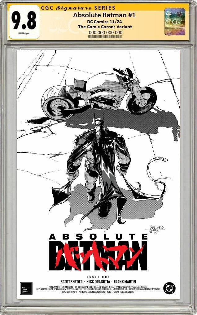 ABSOLUTE BATMAN #1 JAVI FERNANDEZ AKIRA HOMAGE SKETCH VARIANT LIMITED TO 2000 COPIES CGC SS 9.8