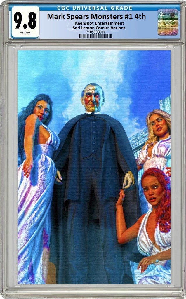 MARK SPEARS MONSTERS #1 MARK SPEARS DRACULA & BRIDES VIRGIN VARIANT LIMITED TO 450 COPIES CGC 9.8 PREORDER