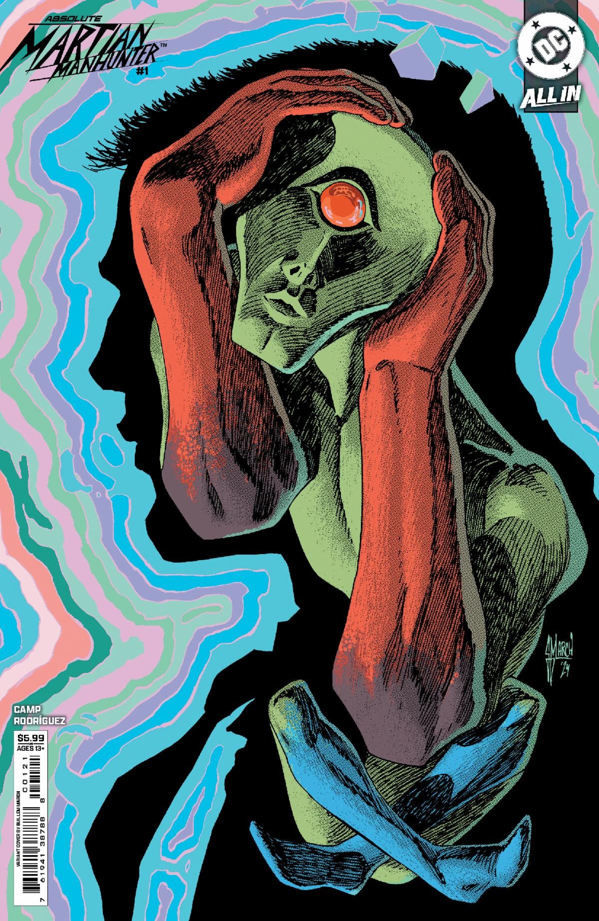 26/03/2025 ABSOLUTE MARTIAN MANHUNTER #1 (OF 6) CVR B GUILLEM MARCH CARD STOCK VARIANTS