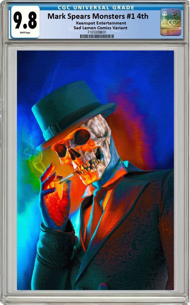 MARK SPEARS MONSTERS #1 MARK SPEARS SMOKING SKULL VIRGIN VARIANT LIMITED TO 450 COPIES CGC 9.8 PREORDER
