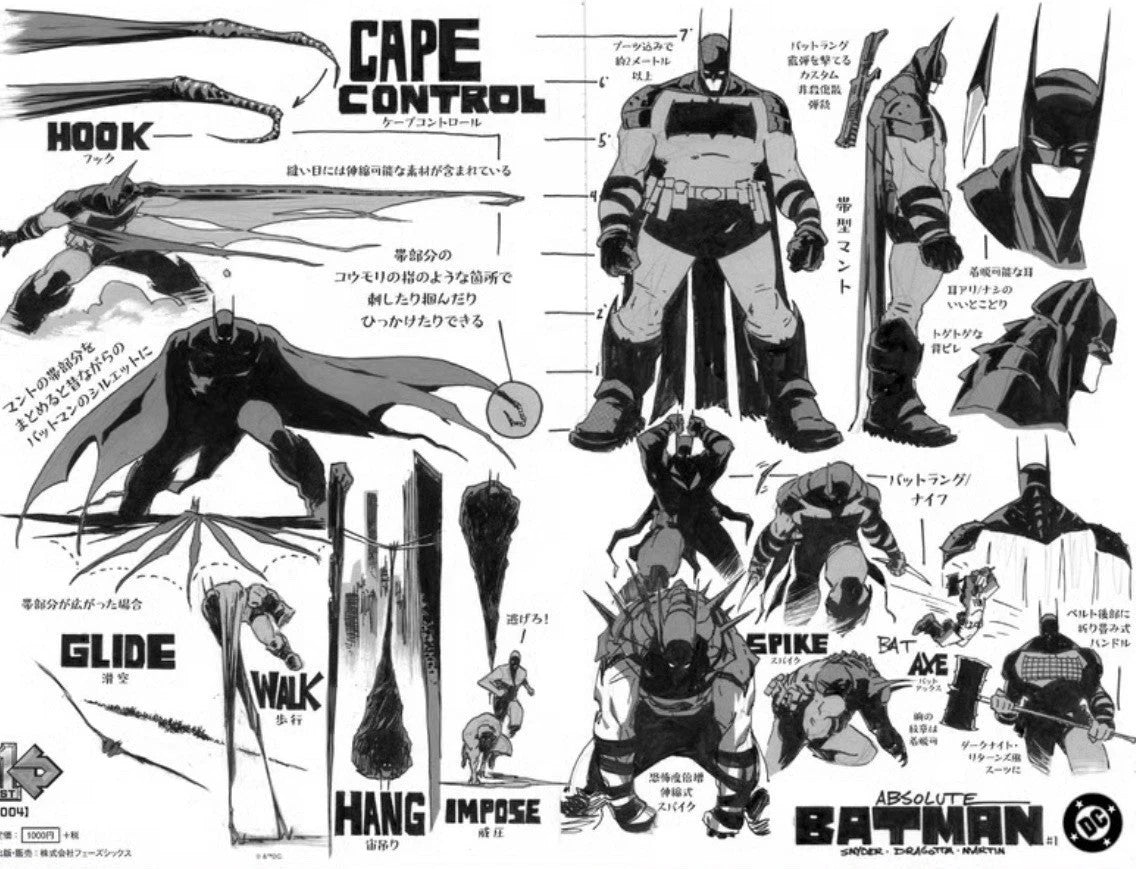 ABSOLUTE BATMAN #1 NICK DRAGOTTA DESIGN JAPANESE VARIANT