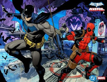 19/11/2025 DC MARVEL BATMAN DEADPOOL #1 CVR B DAN MORA BATMAN DEADPOOL WRAPAROUND CARD STOCK VARIANT